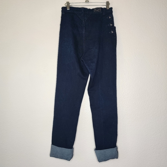 Vintage Wester Ethics Dark Blue Denim Wash Jeans 10 - Picture 3 of 7